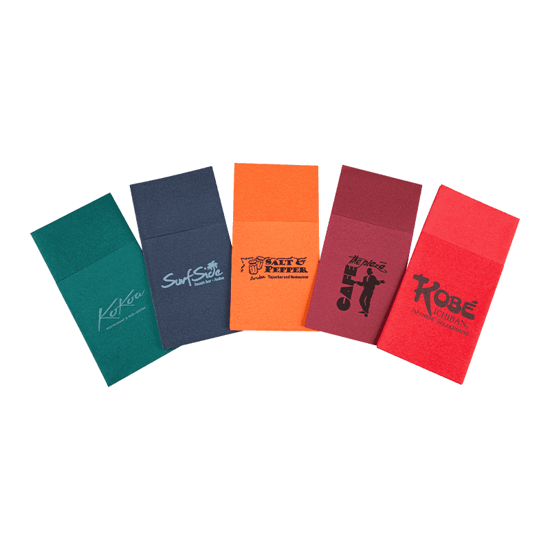 40x40 Customized Logo Prefolded Napkins Kulay ng Airlaid Napkins Para sa Cutlery SJ2202