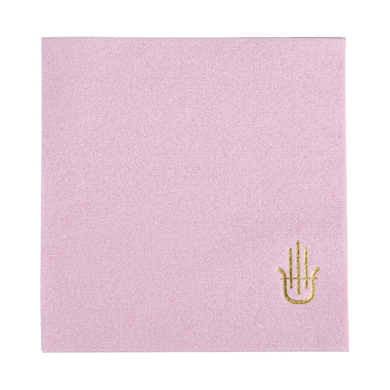 25x25 Mataas na kalidad na Pink Airliaid Napkins Hot Stamping SJ2301