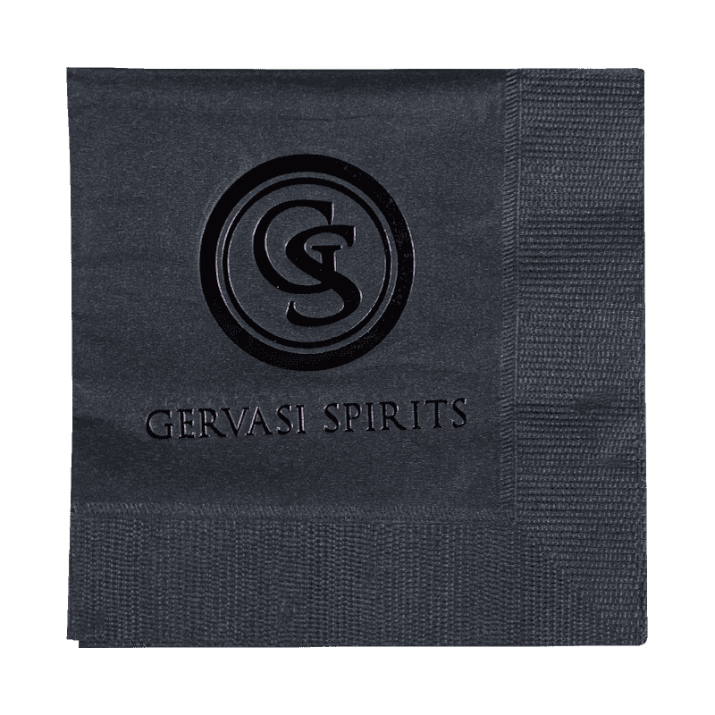 25x25 mataas na kalidad na itim na napkin na may mainit na panlililak SJ4302