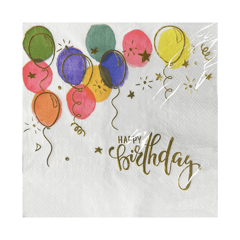 33x33 Maligayang Kaarawan Elegant Napkins na may mainit na stamping SJ5201